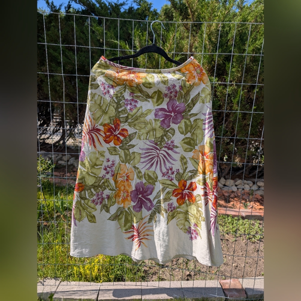 Talbots Cream A-Line Midi Skirt Resort Wear